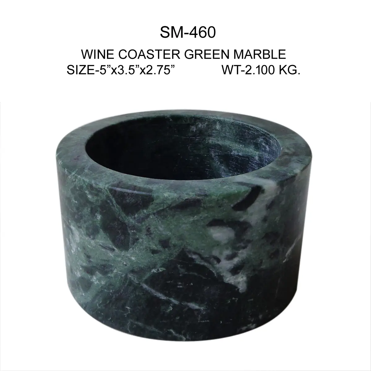 WINE COASTER GREEN MARBLE